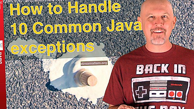 חריגים נפוצים של Java